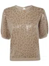 TWINSET SHORT SLEEVE SEQUINED PULLOVER
