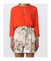 Twinset Short-sleeved Casual Jacket In Multi