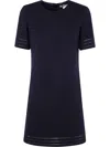 Twinset Short-sleeved Dress In Blue