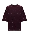 Twinset Loose-fitting Top With High Neckline In Brown