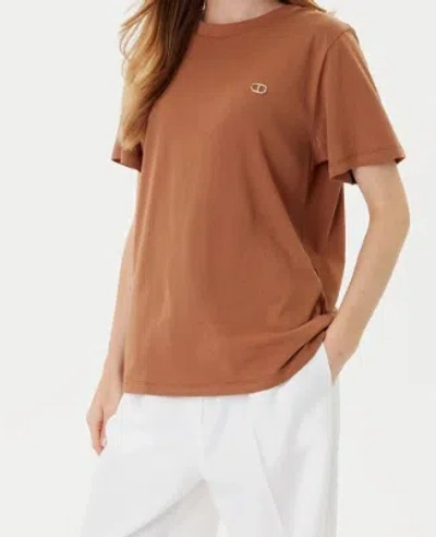 Twinset Short-sleeved T-shirt In Brown