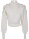 Twinset Short Turtle Neck Sweater In White