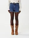 Twinset Short  Woman Color Denim In Denim