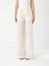 Twinset Lyocell Trousers In イエロークリーム