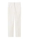 Twinset Straight-leg Gabardine Trousers In White