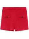 Twinset Twin-set Mohair Blend Stylish Shorts In Red