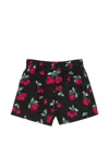 Twinset Cherry-print Shorts In Black