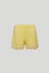 Twinset Shorts Giallo Pizzo In As Shown In The Picture