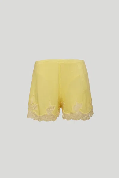 Twinset Shorts Giallo Pizzo In As Shown In The Picture