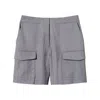Twinset Pinstripe Bermuda Shorts In Grey