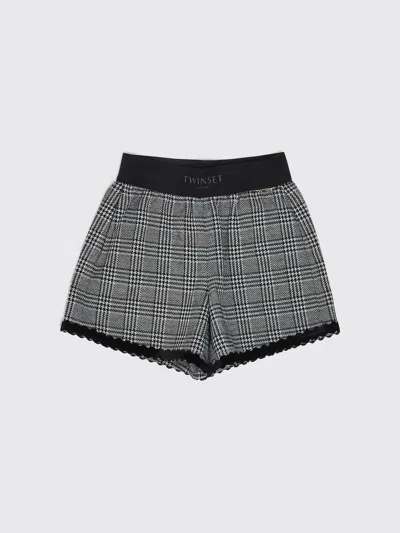 Twinset Shorts Kids Color Black 1 In Gray
