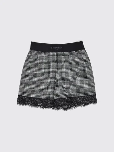 Twinset Shorts Kids Color White In Gray
