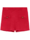 Twinset Twin-set Mohair Blend Stylish Shorts In Red