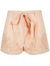 Twinset Twin-set Embroidered Detail Shorts In Sahara Rose