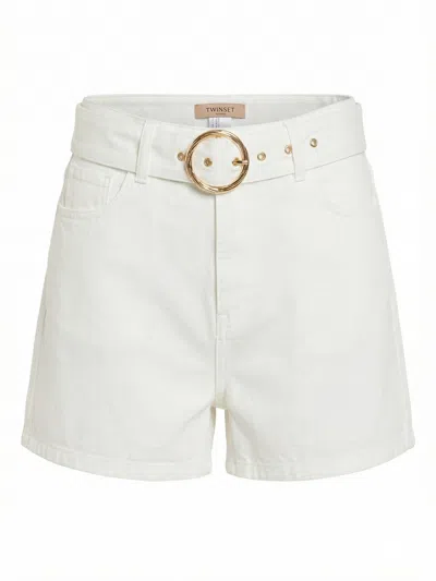 Twinset Shorts In White