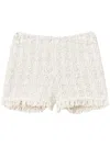 Twinset Twin-set Cotton Blend Stylish Trousers In Snow Gold Lurex