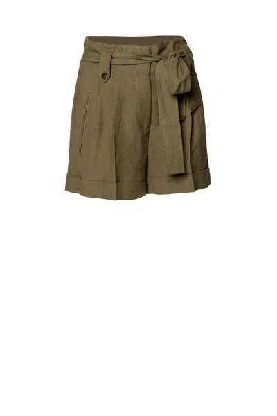 Twinset Shorts Verde Con Cintura