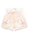 Twinset Twin-set Multicolour Floral Print Bermuda Shorts In White