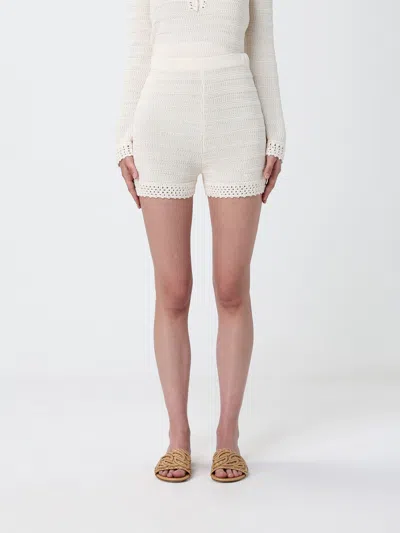 Twinset Shorts  Woman Color Beige In White