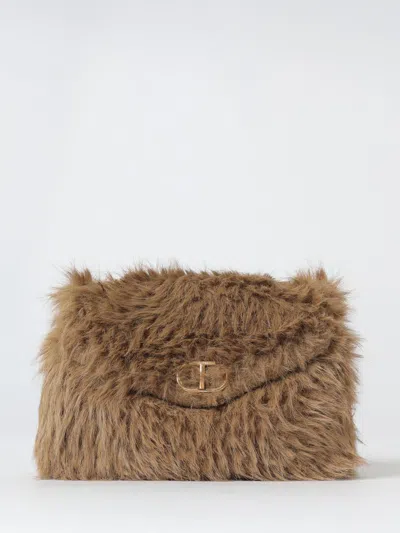 Twinset Shoulder Bag  Woman Color Dove Grey In Brown