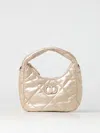 Twinset Small Padded Quilted Shoulder Bag In Gold