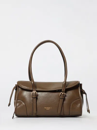 Twinset Shoulder Bag  Woman Color Mud In Brown