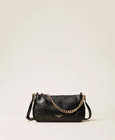 Twinset Sac À Bandoulière Avec Chaîne In Black