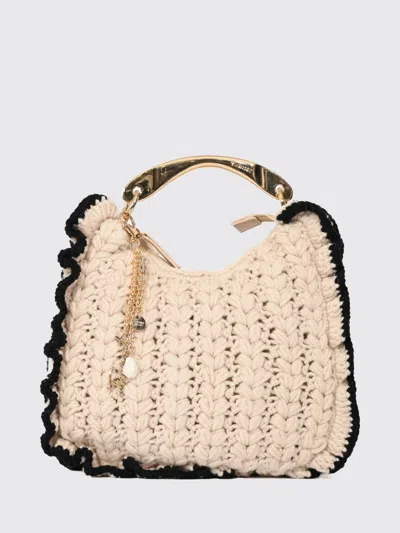 Twinset Shoulder Bag Woman Color Beige In Pink