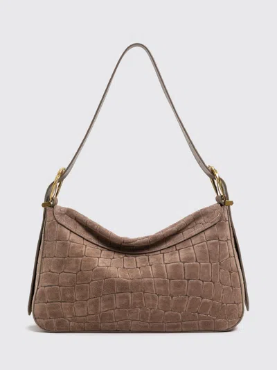 Twinset Shoulder Bag Woman Color Dove Grey In Brown