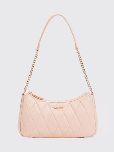 Twinset Shoulder Bag Woman Color Peach In Pink