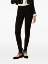 Twinset Side-band Knit Leggings In Black