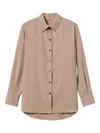 Twinset Side-slits Shirt In Brown