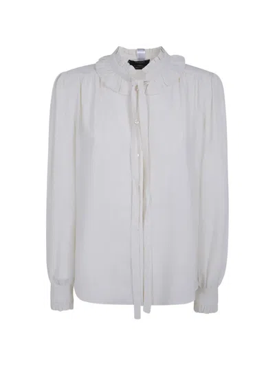 Twinset Silk Blend Jacquard Shirt In White