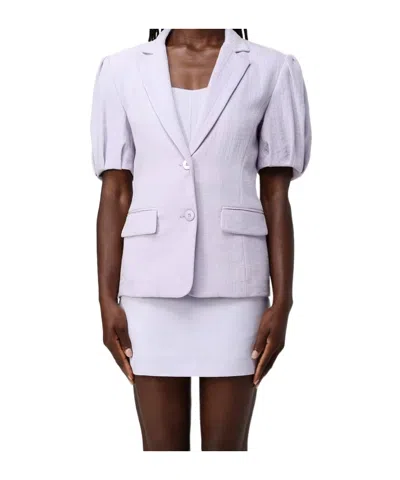 Twinset Single-breasted Blazer In Purple