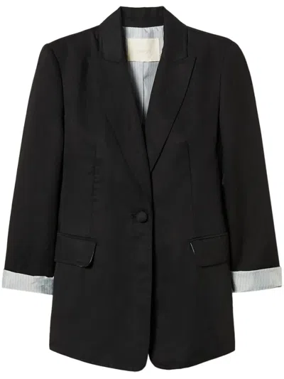 Twinset Single-breasted Blazer In Black