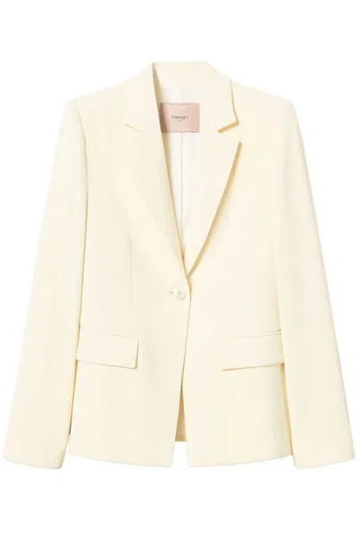 TWINSET SINGLE BUTTON BLAZER JACKET