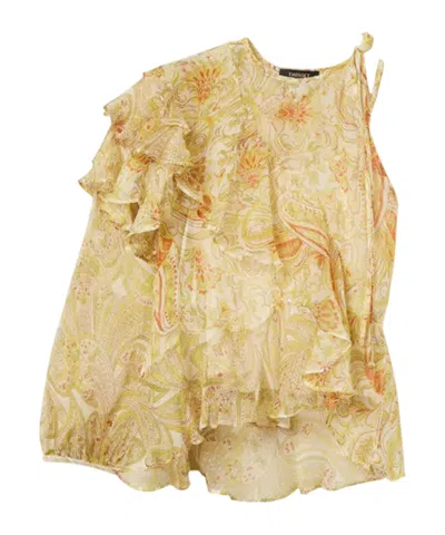 Twinset Single-shoulder Printed Blouse In St Mix Paisley