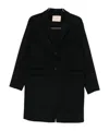 Twinset Single-breasted Coat In Black