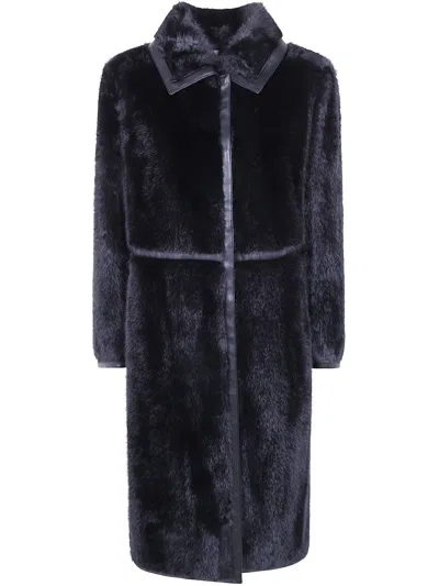 Twinset Single-breasted Coat "single Breasted Coat" In Blue