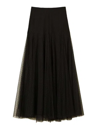 TWINSET FALDA SEMILARGA - NEGRO