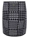 Twinset Black And White Viscose Skirt In Multi