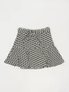 Twinset Crêpe De Chine Printed Trouser-skirt In Bianco-nero