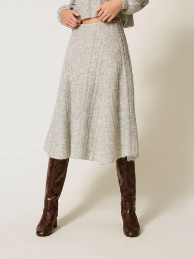Twinset Skirt  Woman Color Grey In Gray