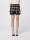 Twinset Mini Skirt With Checkered Pattern In Black
