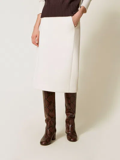 TWINSET SKIRT TWINSET WOMAN COLOR PEARL,H30692040