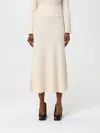 Twinset Skirt  Woman Color Yellow Cream In Neutral