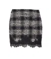 Twinset Mini Skirt With Checkered Pattern In Black