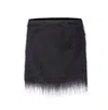 Twinset Black Fringed Skirt In Black