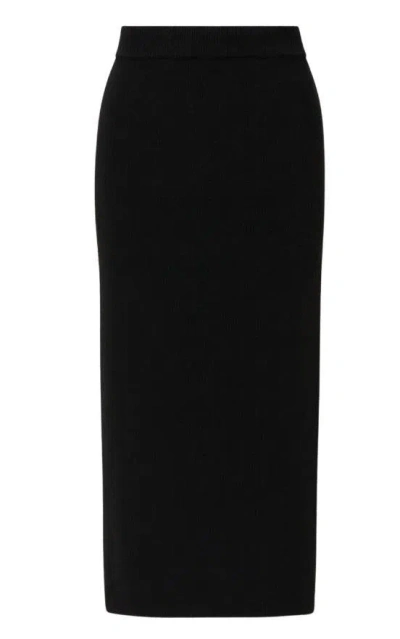 Twinset Split Detail Skirt In Black