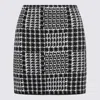 Twinset Black And White Viscose Skirt In Multi